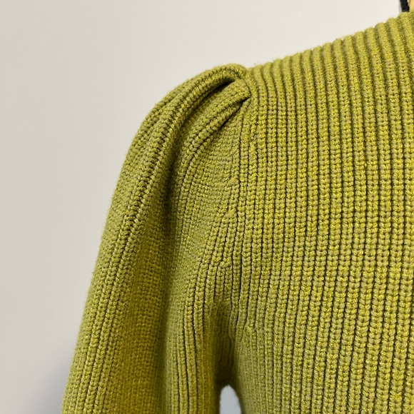 Philosophy Olive Green V Neck Crop Sweater Medium - Picture 6 of 9